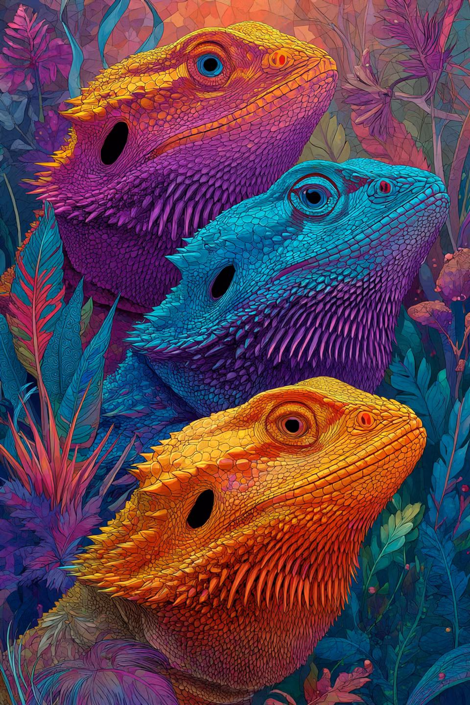 Diamond Painting - Fantasidjur i levande färgprakt (Beställningsvara)