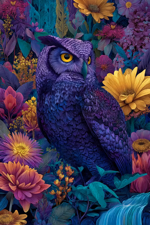 Diamond Painting - Mörk mystik och blommande liv (Beställningsvara)