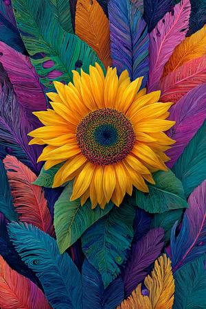 Diamond Painting - Livets färgsprakande blomma (Beställningsvara)