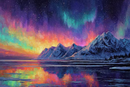 Diamond Painting - Polarhimlens färgprakt (Beställningsvara)