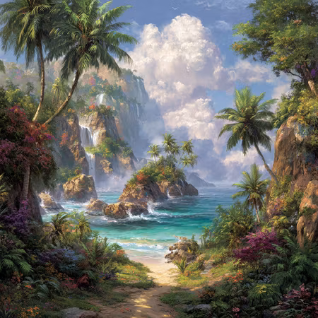 Diamond Painting - Paradisets port (Beställningsvara)