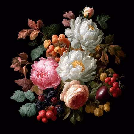 Diamond Painting - Romantisk bukett i klassisk stil (Beställningsvara)