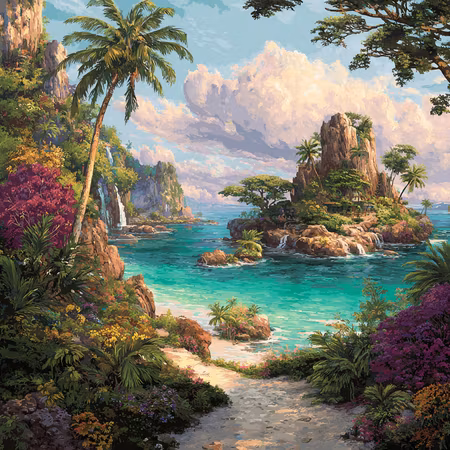 Diamond Painting - Paradiset vid horisonten (Beställningsvara)