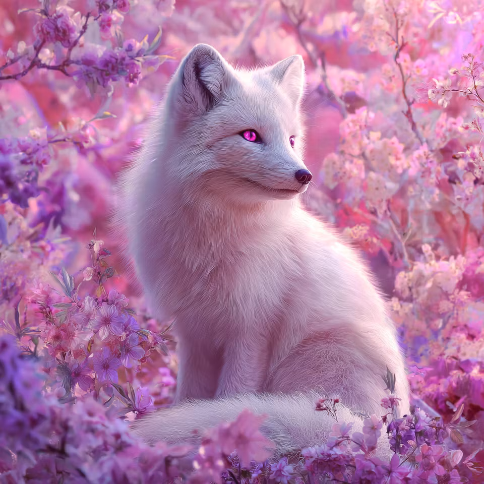 Diamond Painting - Förtrollande stillhet bland körsbärsblommor (Beställningsvara)