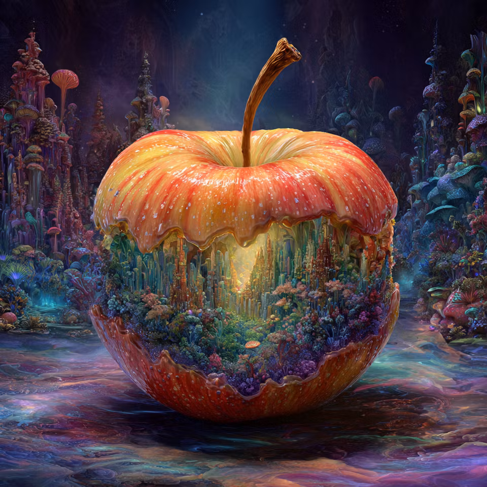 Diamond Painting - Sagans rike i äpplet (Beställningsvara)