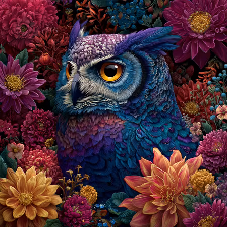 Diamond Painting - Ugglans ögon i naturens famn (Beställningsvara)
