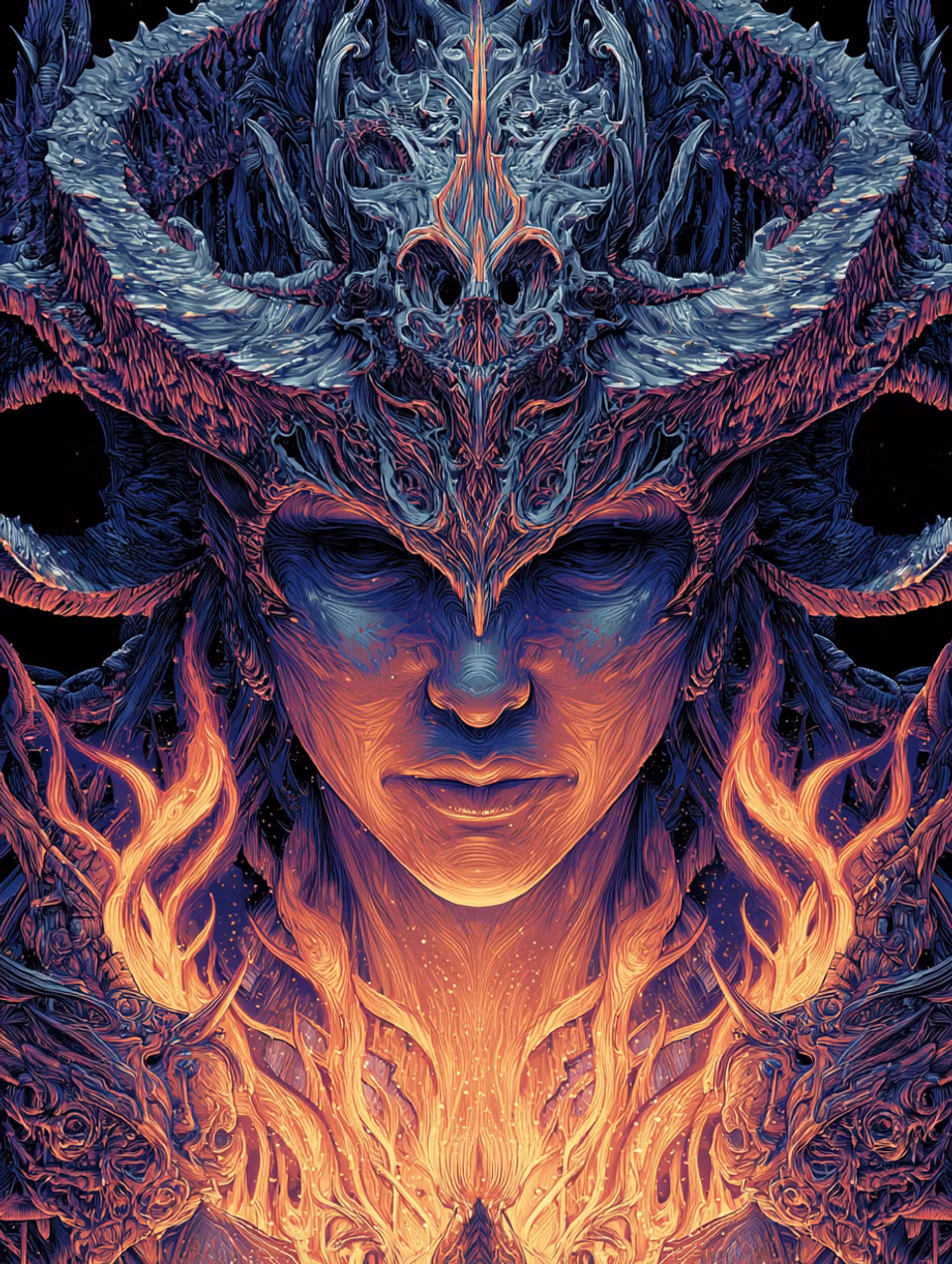 Diamond Painting Akryl - Eldfull demonisk kvinna