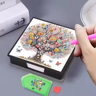 Notepad box med papper - Livets träd