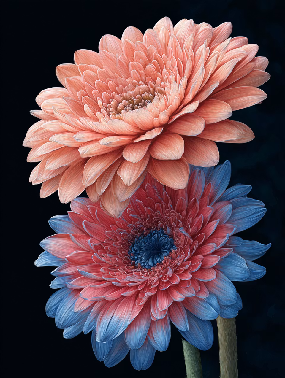 Paint by number - Blomsterduo (Beställningsvara)