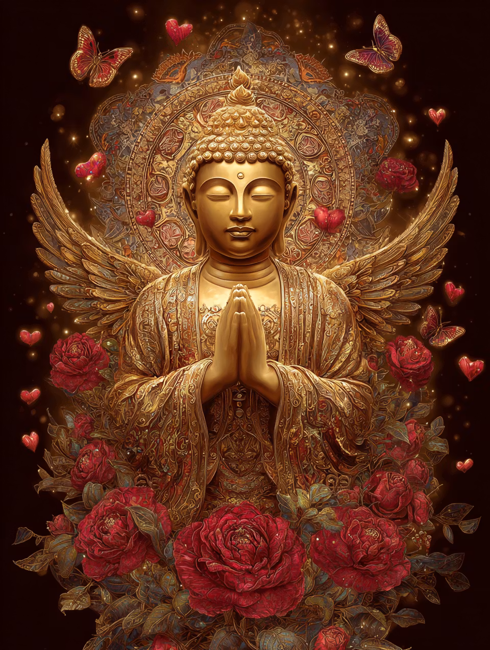 Korsstygn - Kärlekens Buddha (Beställningsvara)