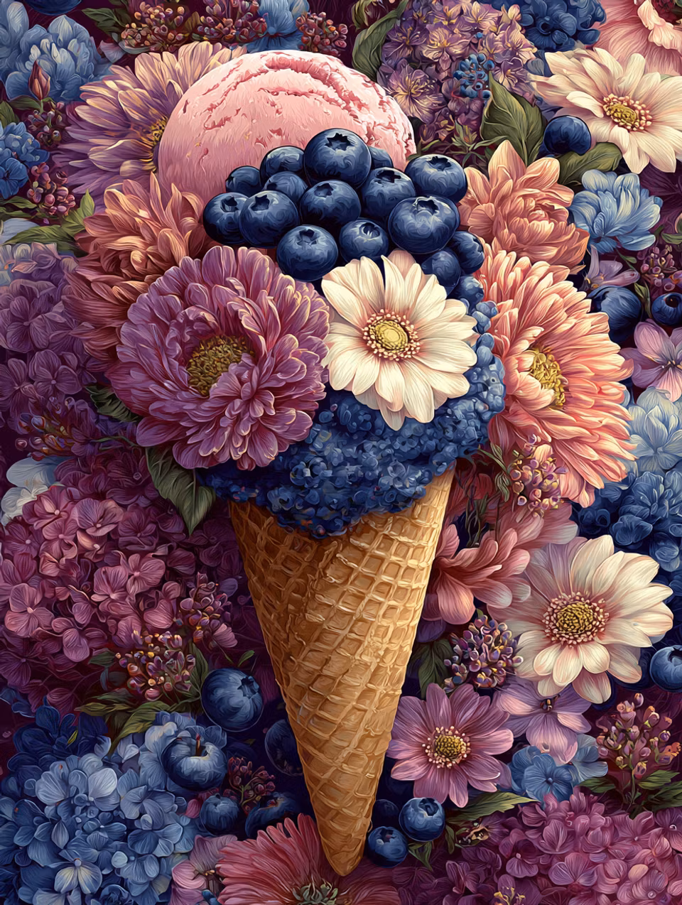 Korsstygn - Blomstrande dessert (Beställningsvara)