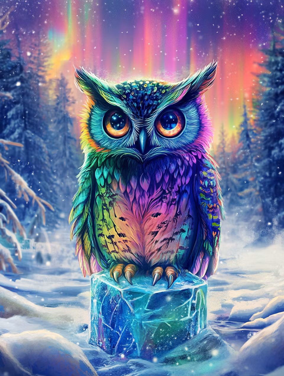Paint by number - Auroraugglan (Beställningsvara)
