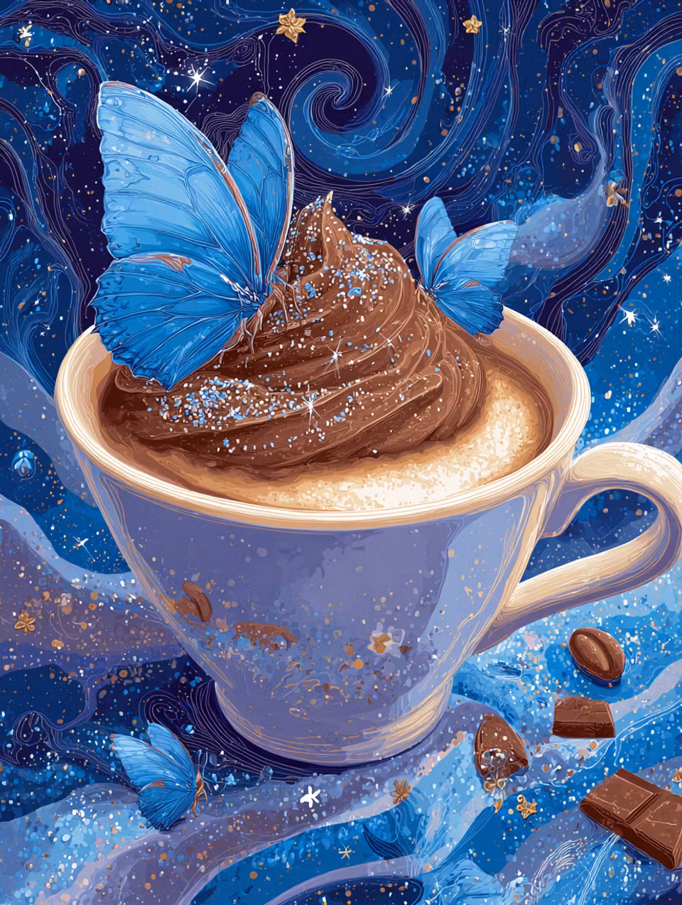 Paint by number - Magisk kaffestund (Beställningsvara)