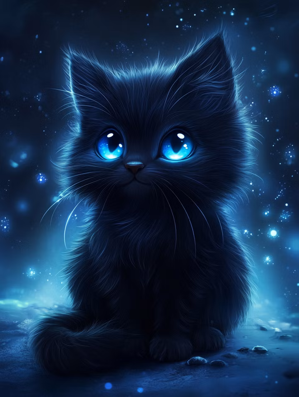 Diamond Painting - Kosmisk kattunge (Beställningsvara)