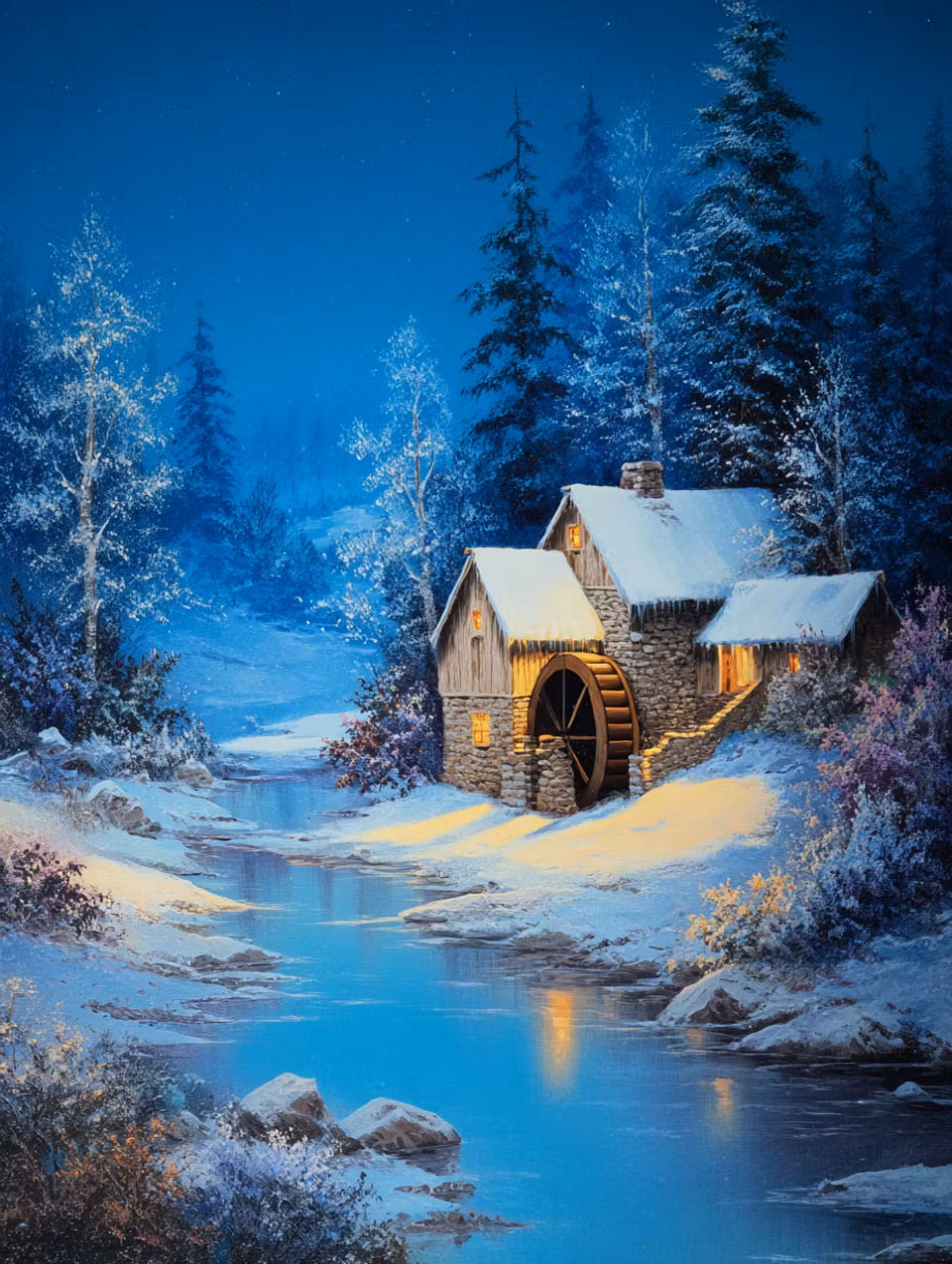 Diamond Painting - Kvarnen vid bäcken (Beställningsvara)