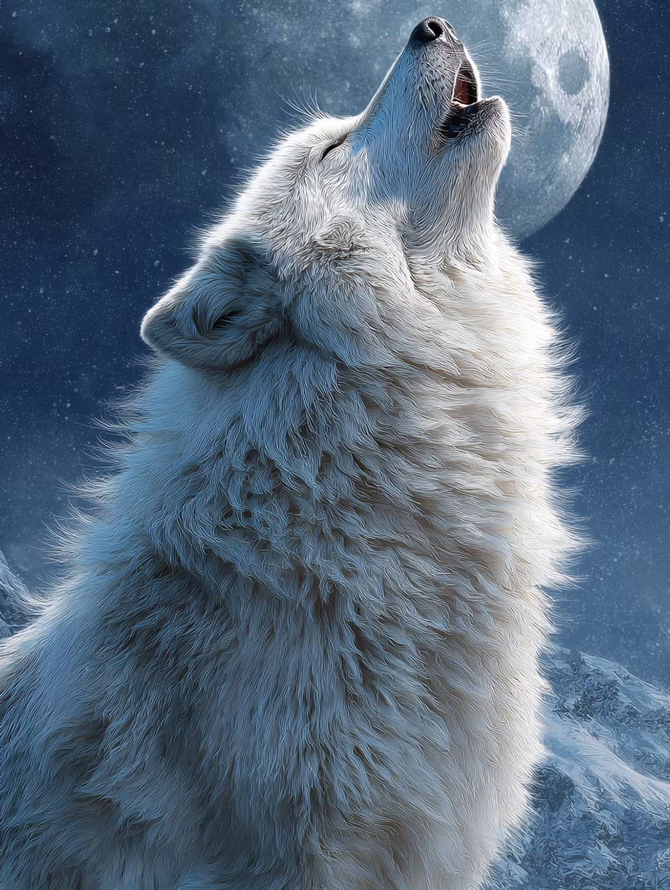 Paint by number - Night Howl (Beställningsvara)