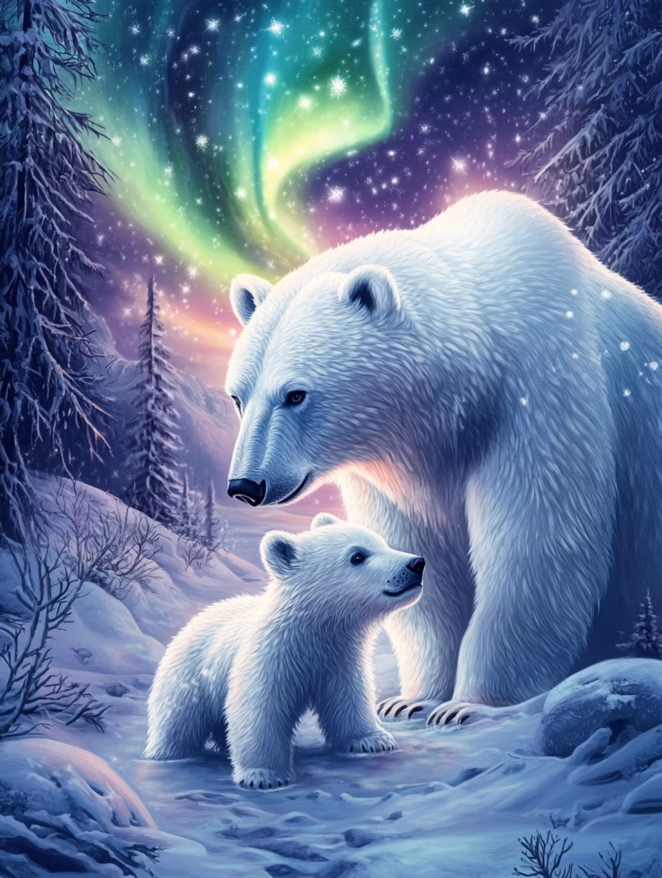 Paint by number - Polar Love (Beställningsvara)