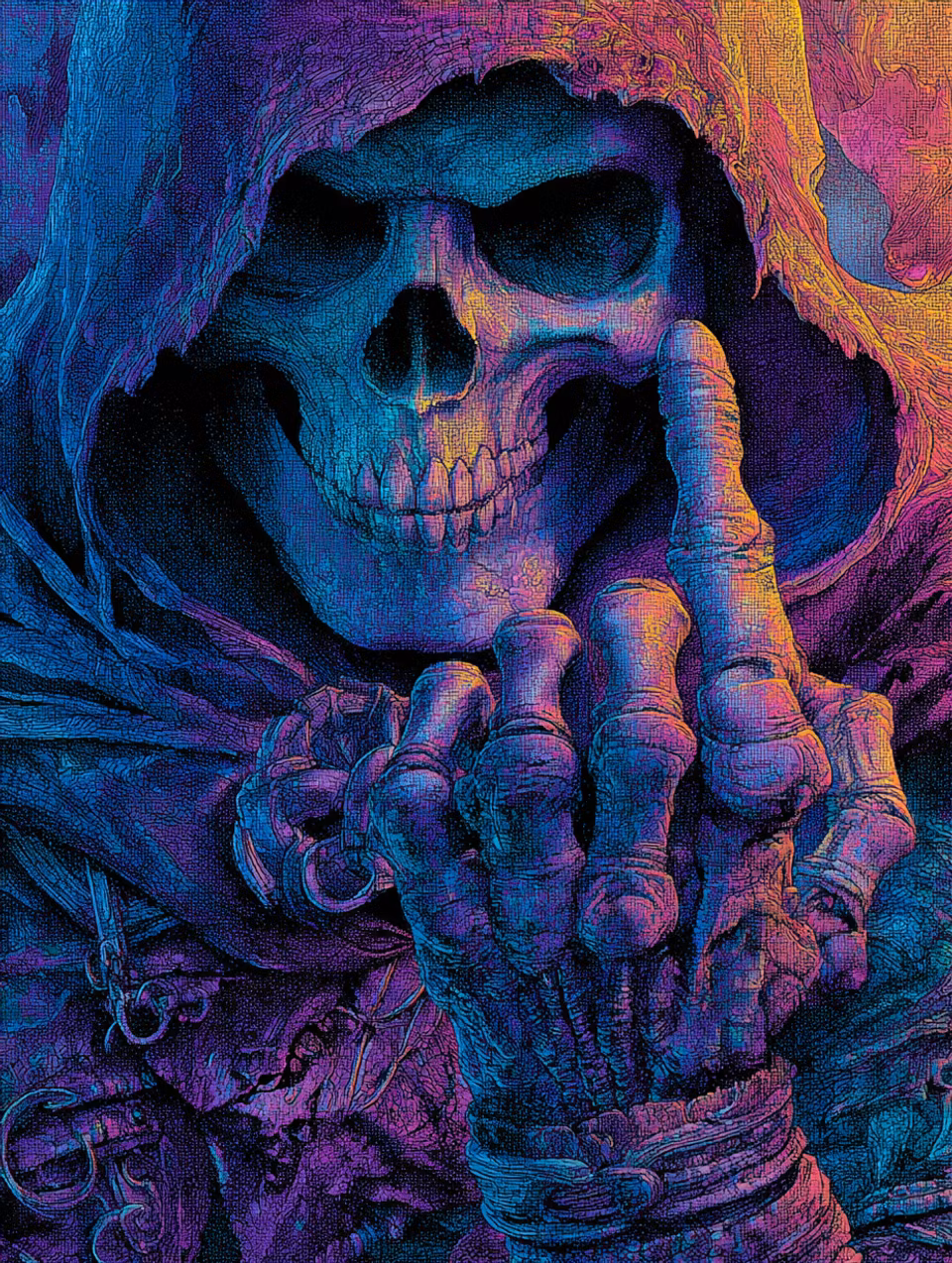 Diamond Painting - Neon Reaper (Beställningsvara)