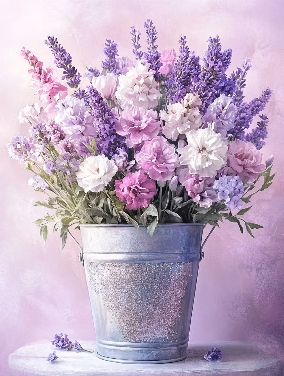 Diamond Painting - Lavendeldoft och vårkänsla (Beställningsvara)