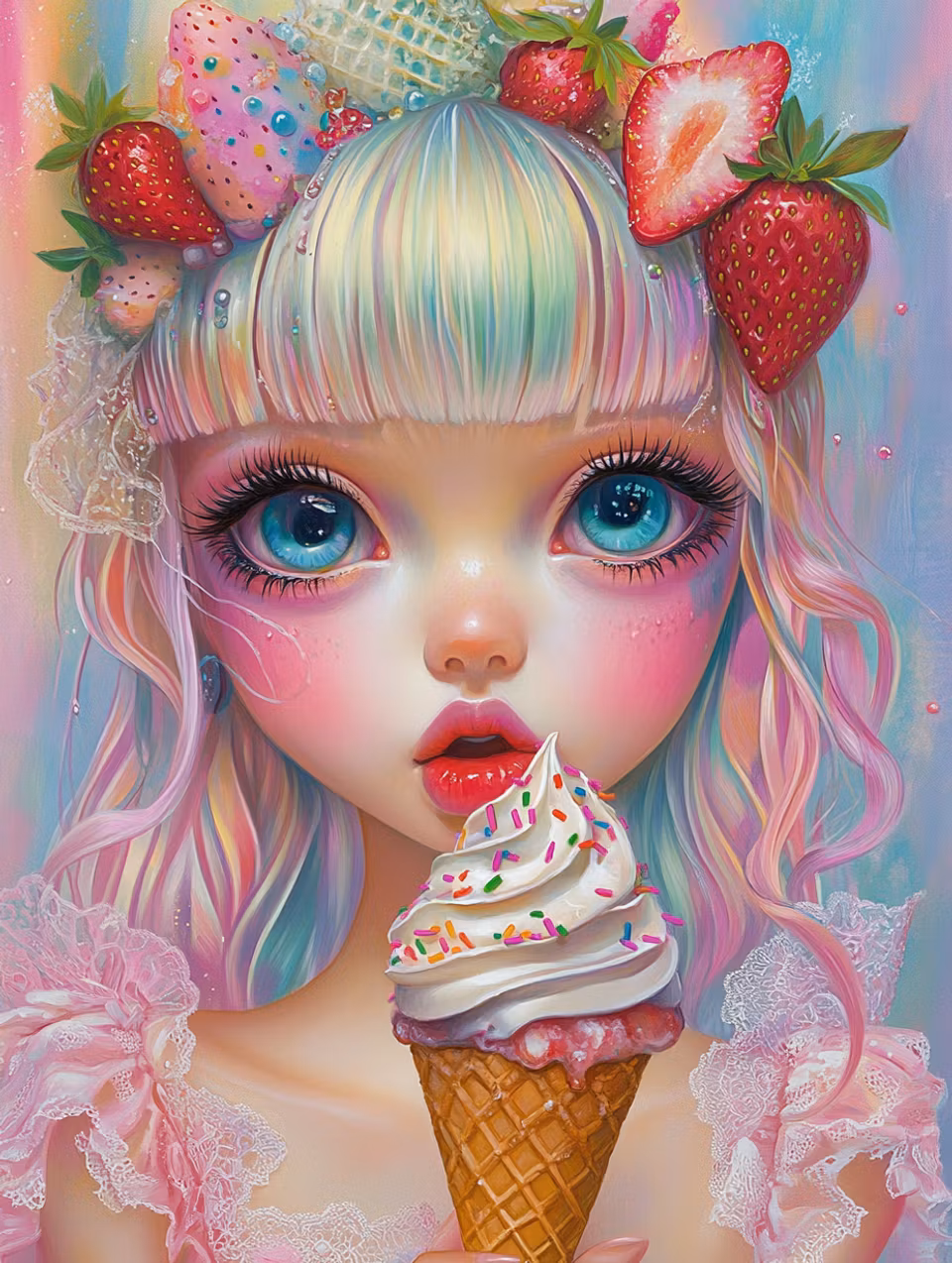 Paint by number - Glassdrömmar i regnbågens färger (Beställningsvara)