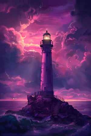 Diamond Painting - Fyrens magi i skymningen (Beställningsvara)