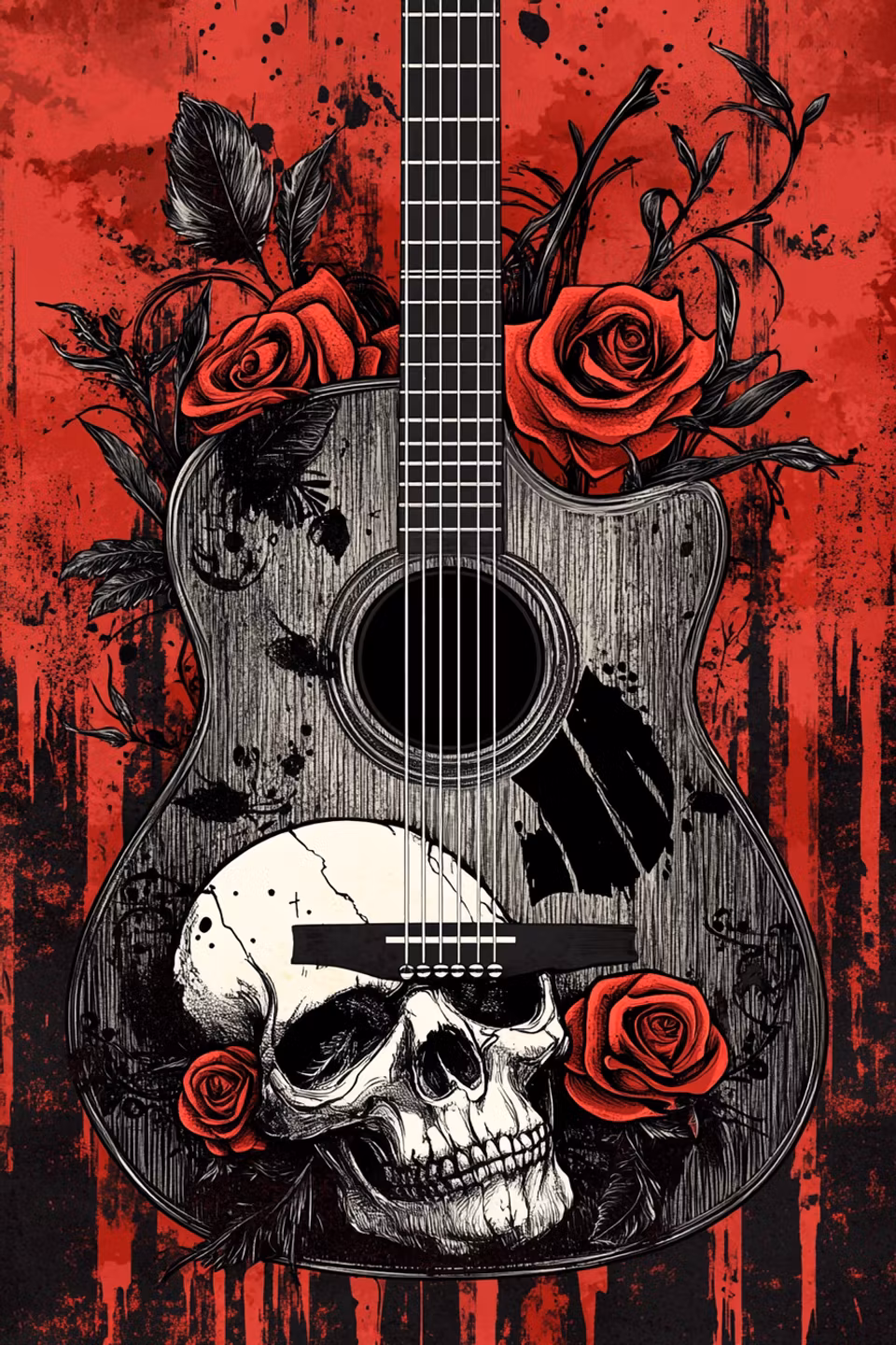 Diamond Painting - Gitarrens tysta rebell (Beställningsvara)