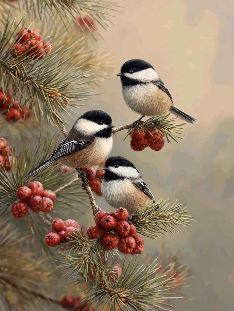 Diamond Painting - Vintervänner i naturens famn (Beställningsvara)