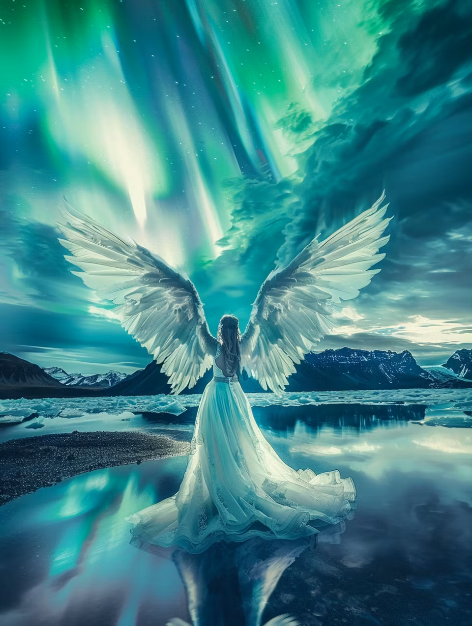 Diamond Painting - Norrskenets ängel (Beställningsvara)