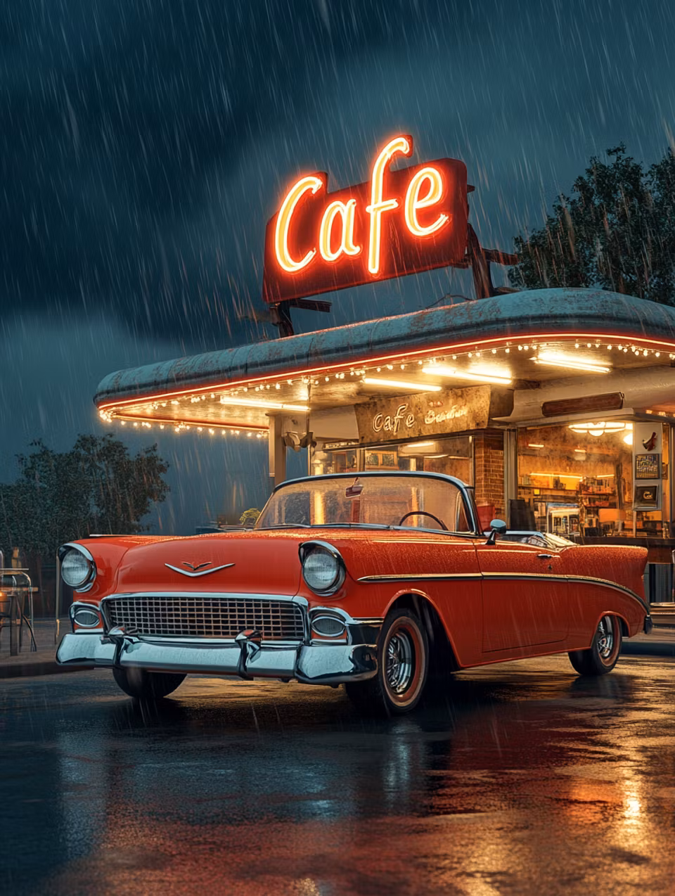 Diamond Painting - Kvällsregn och kromglans (Beställningsvara)