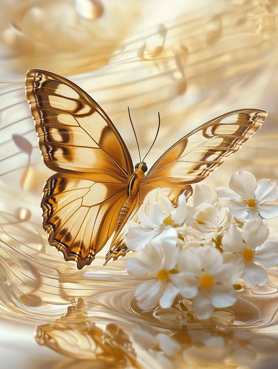 Diamond Painting - Ljusets dans på vita kronblad (Beställningsvara)