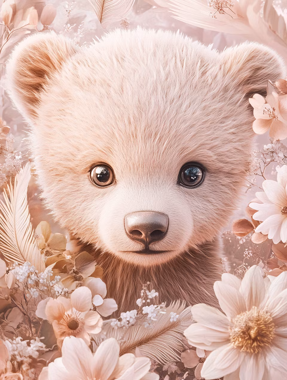 Diamond Painting - Blomsterbjörnens dröm (Beställningsvara)