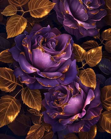 Korsstygn - Lyx i lila och guld (Beställningsvara)