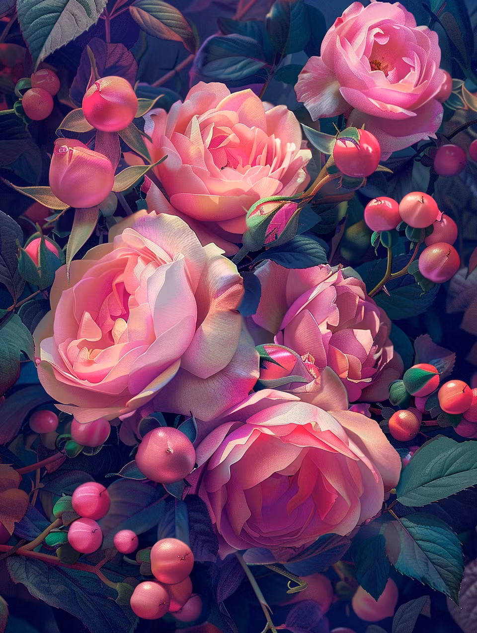 Korsstygn - Rosenbukettens harmoni (Beställningsvara)