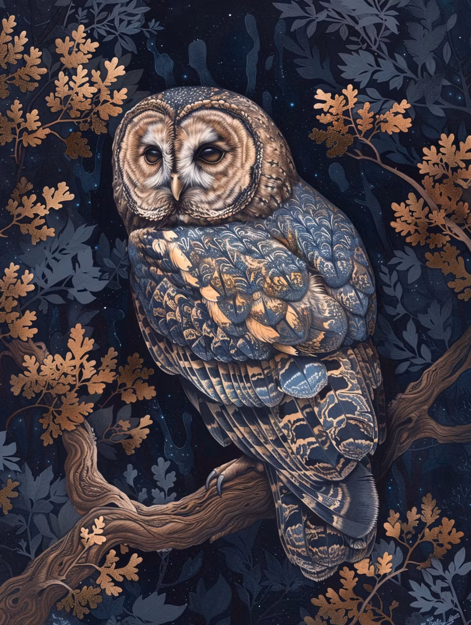 Diamond Painting - Ugglans nattliga ro (Beställningsvara)