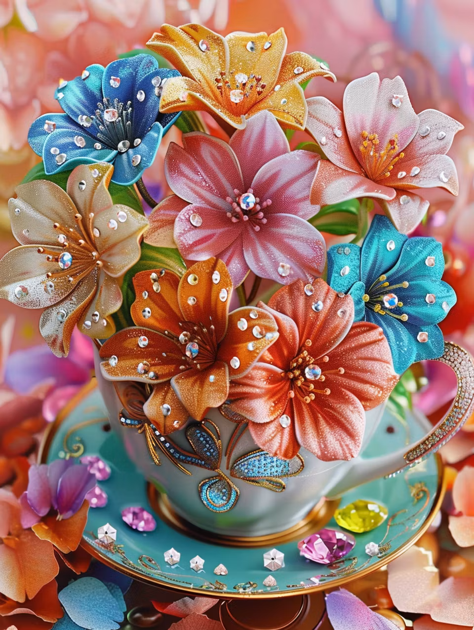 Paint by number - Ljus, färg och blomstrande magi (Beställningsvara)