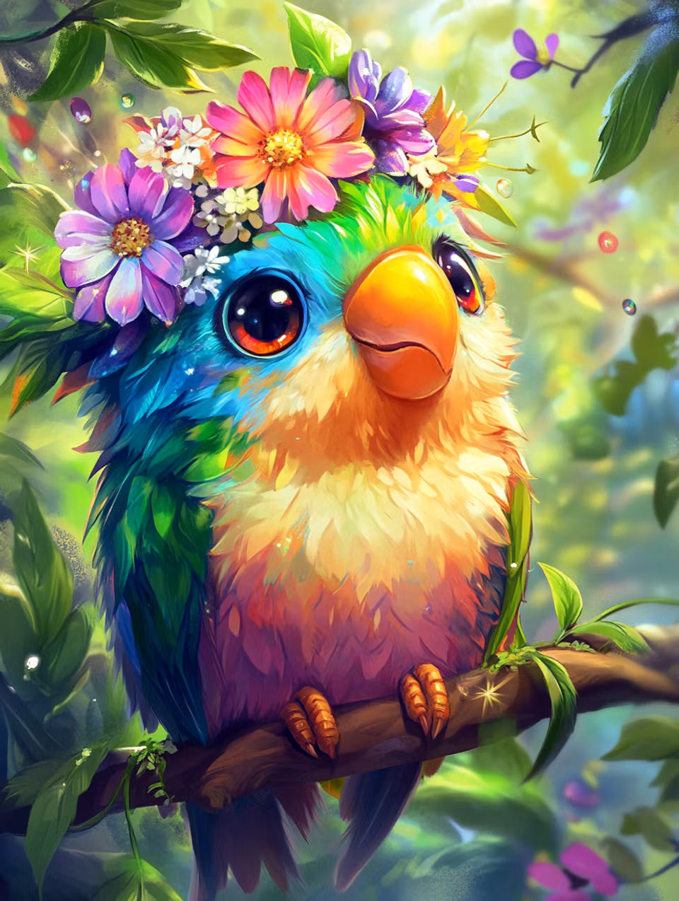 Paint by number - Lyckans lilla fågel (Beställningsvara)