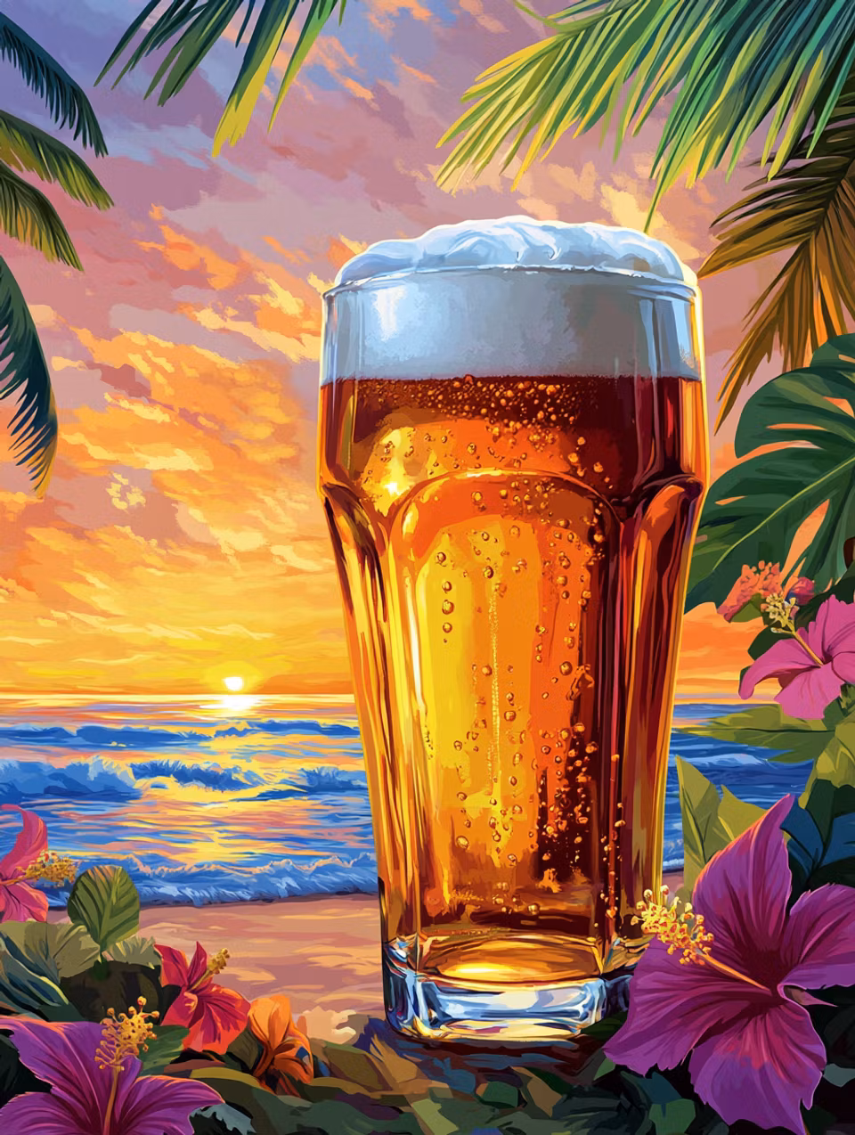 Diamond Painting - Gyllene kväll vid havet (Beställningsvara)