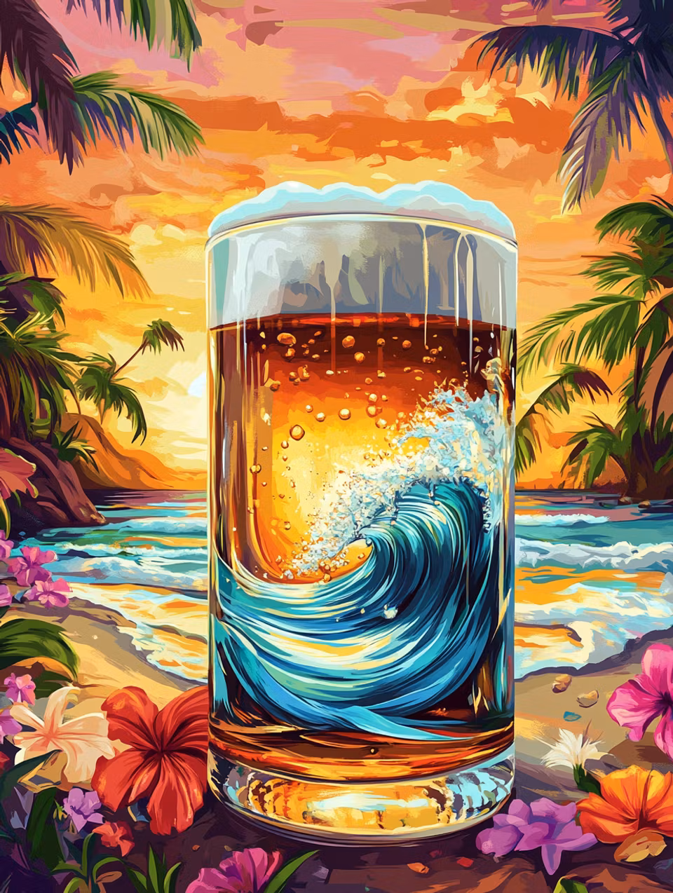 Diamond Painting - Vågor av guld (Beställningsvara)