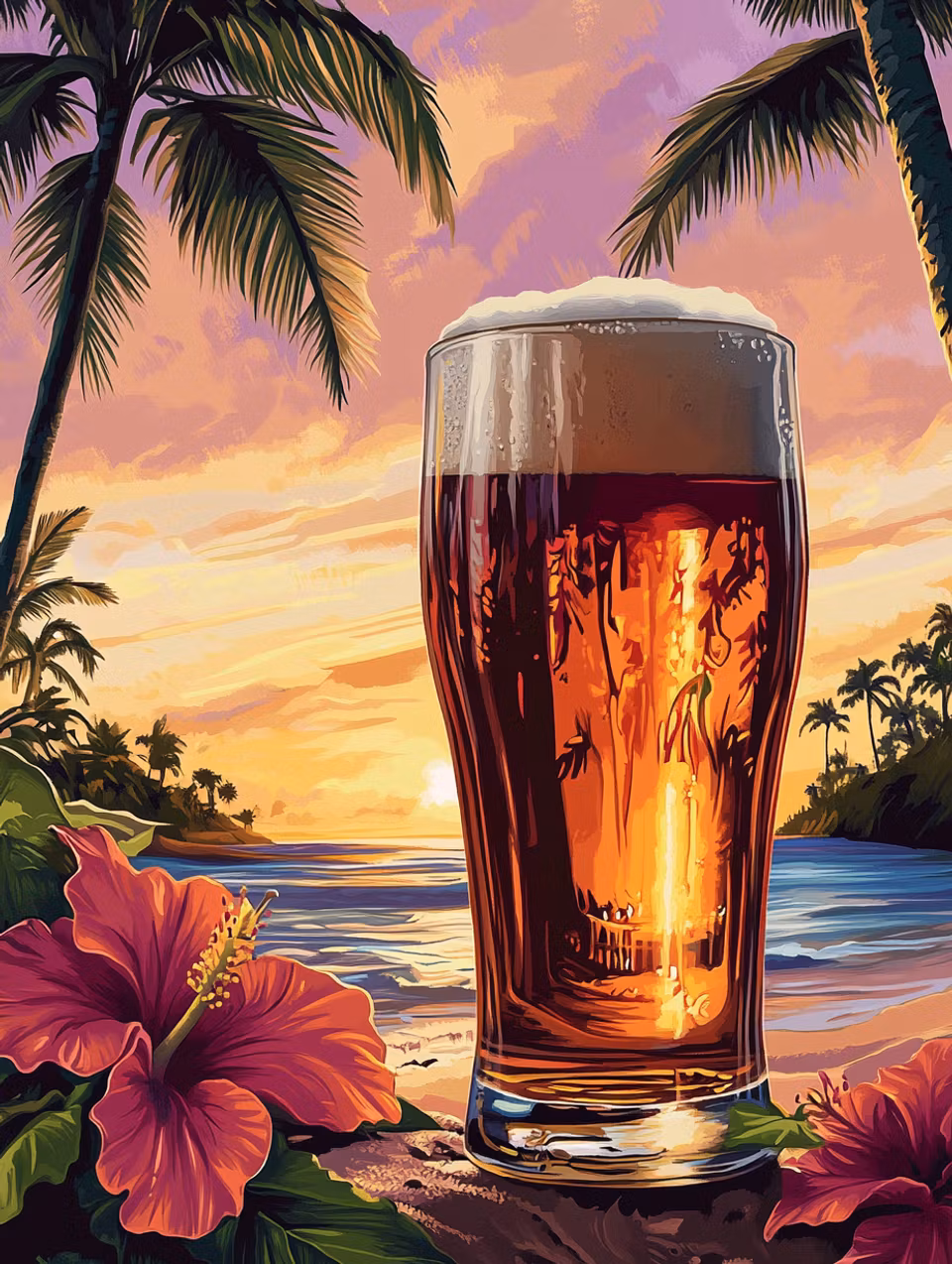 Korsstygn - Tropisk afton i brygdens ljus (Beställningsvara)