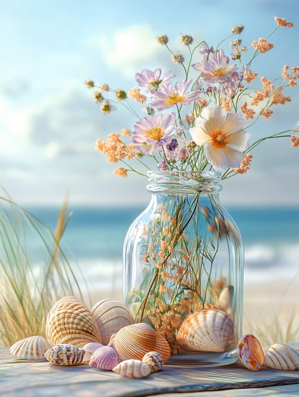 Korsstygn - Snäckornas viskningar vid havet (Beställningsvara)