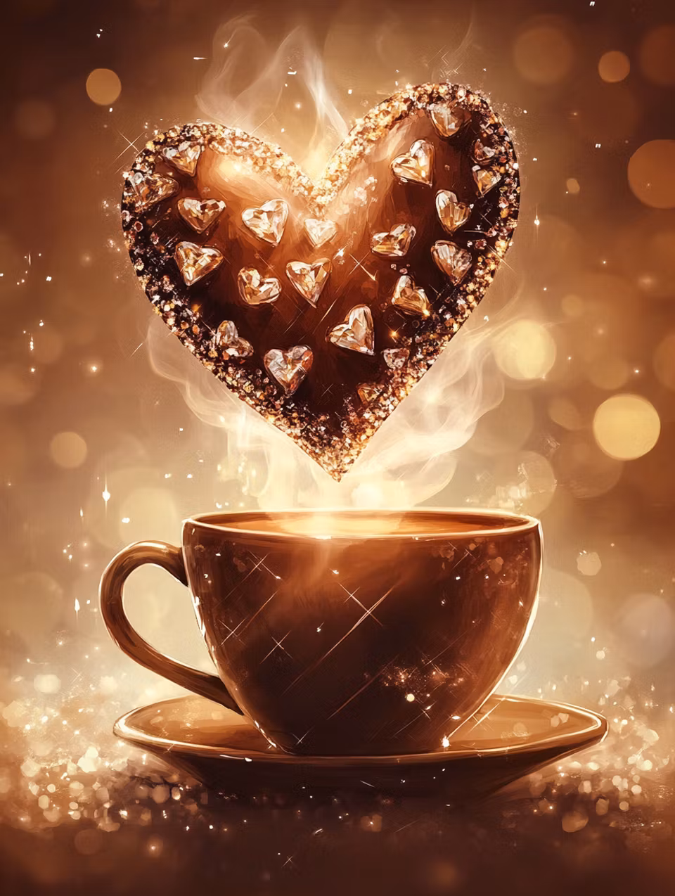 Paint by number - En kopp kärlek i morgonljus (Beställningsvara)