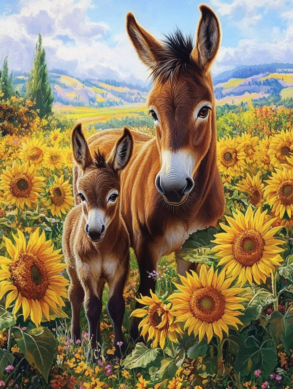 Paint by number - En dag på ängen fylld av kärlek (Beställningsvara)