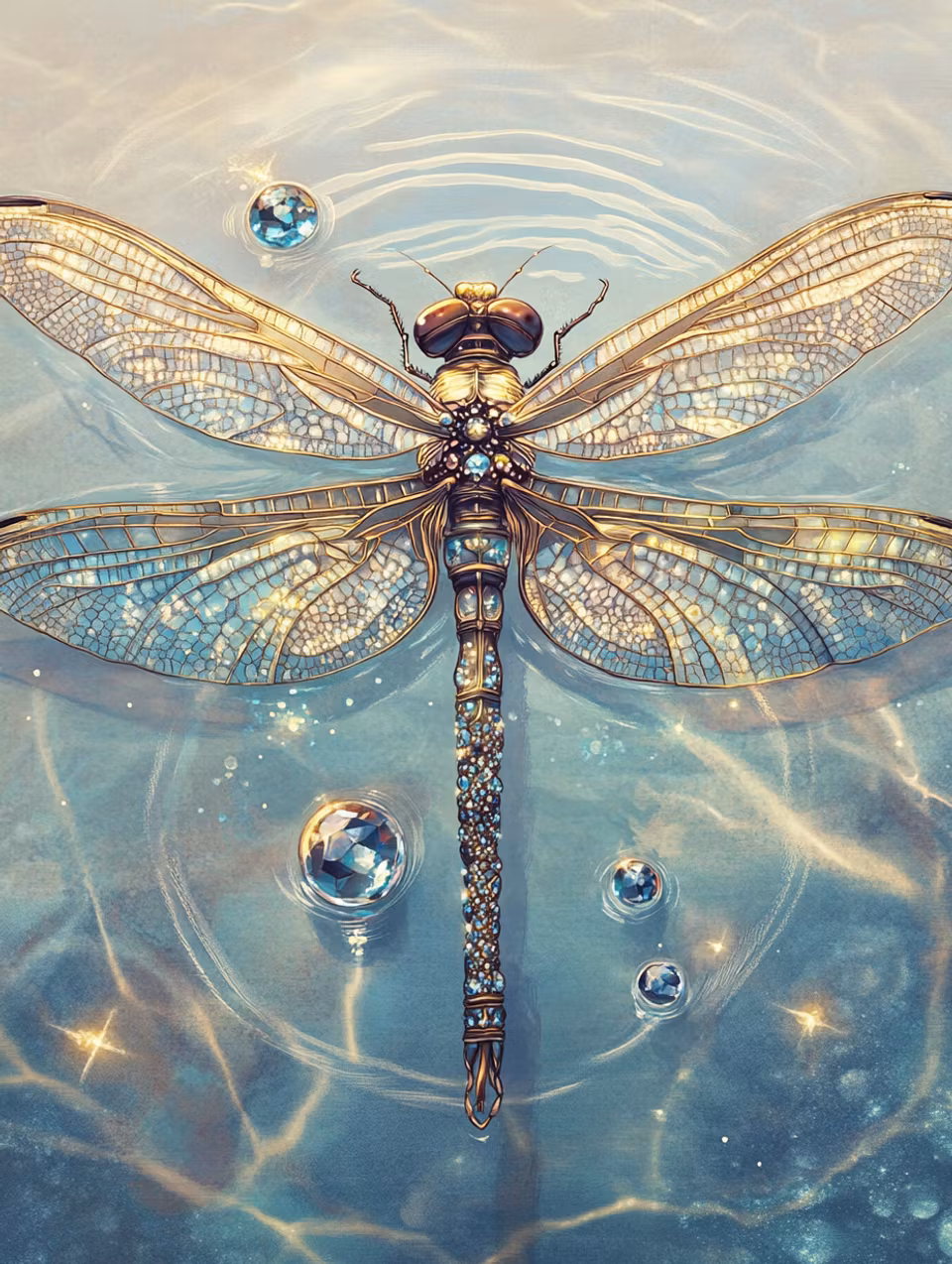 Korsstygn - Trollsländans pärlglans (Beställningsvara)