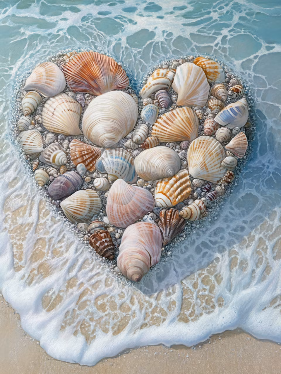 Diamond Painting - Ett hjärta av havets gåvor (Beställningsvara)