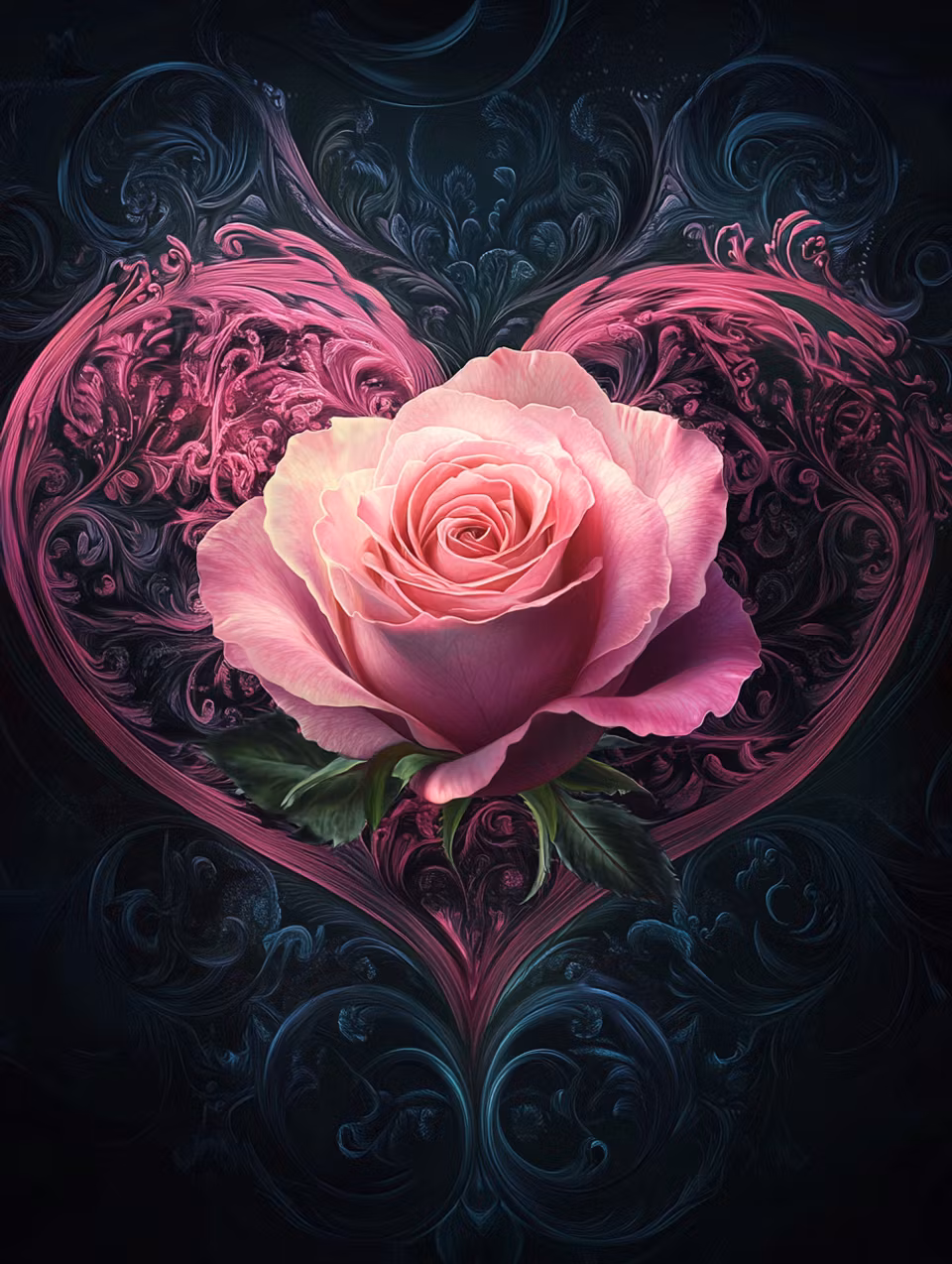 Diamond Painting - Kärlekens blommande hjärta (Beställningsvara)