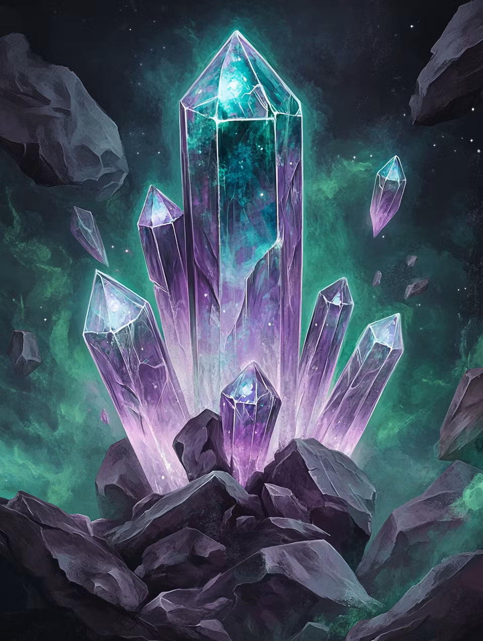 Paint by number - Kosmisk kraft i kristallens kärna (Beställningsvara)