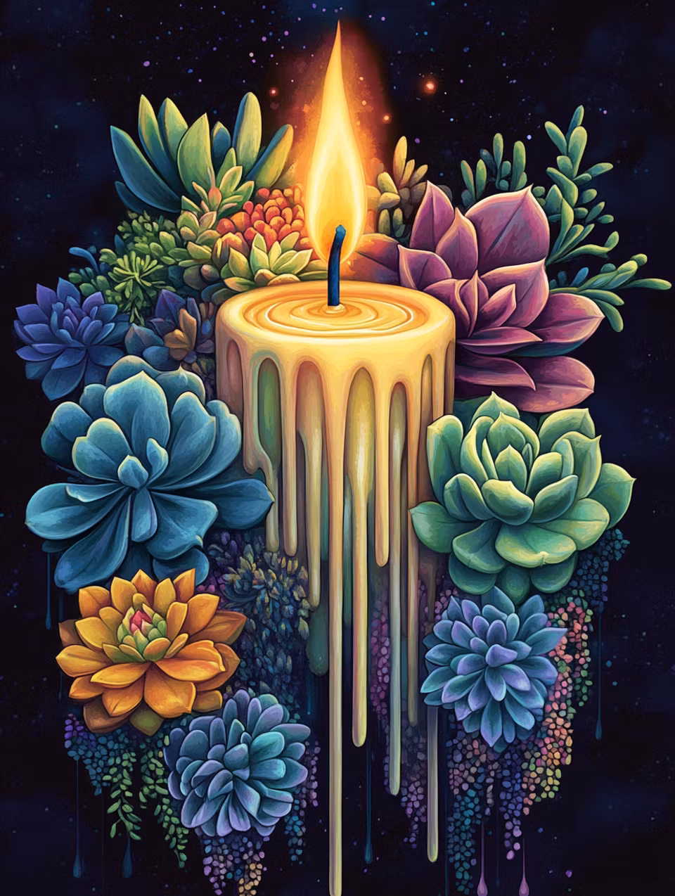 Diamond Painting - När ljuset växer ur naturens hjärta (Beställningsvara)