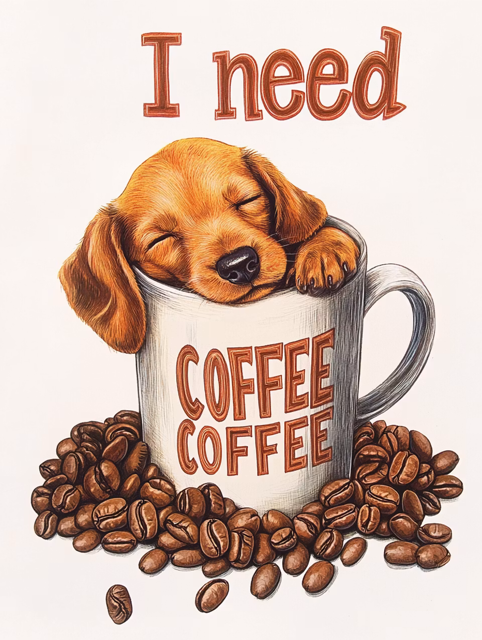 Korsstygn - En kopp full av kärlek (Beställningsvara)