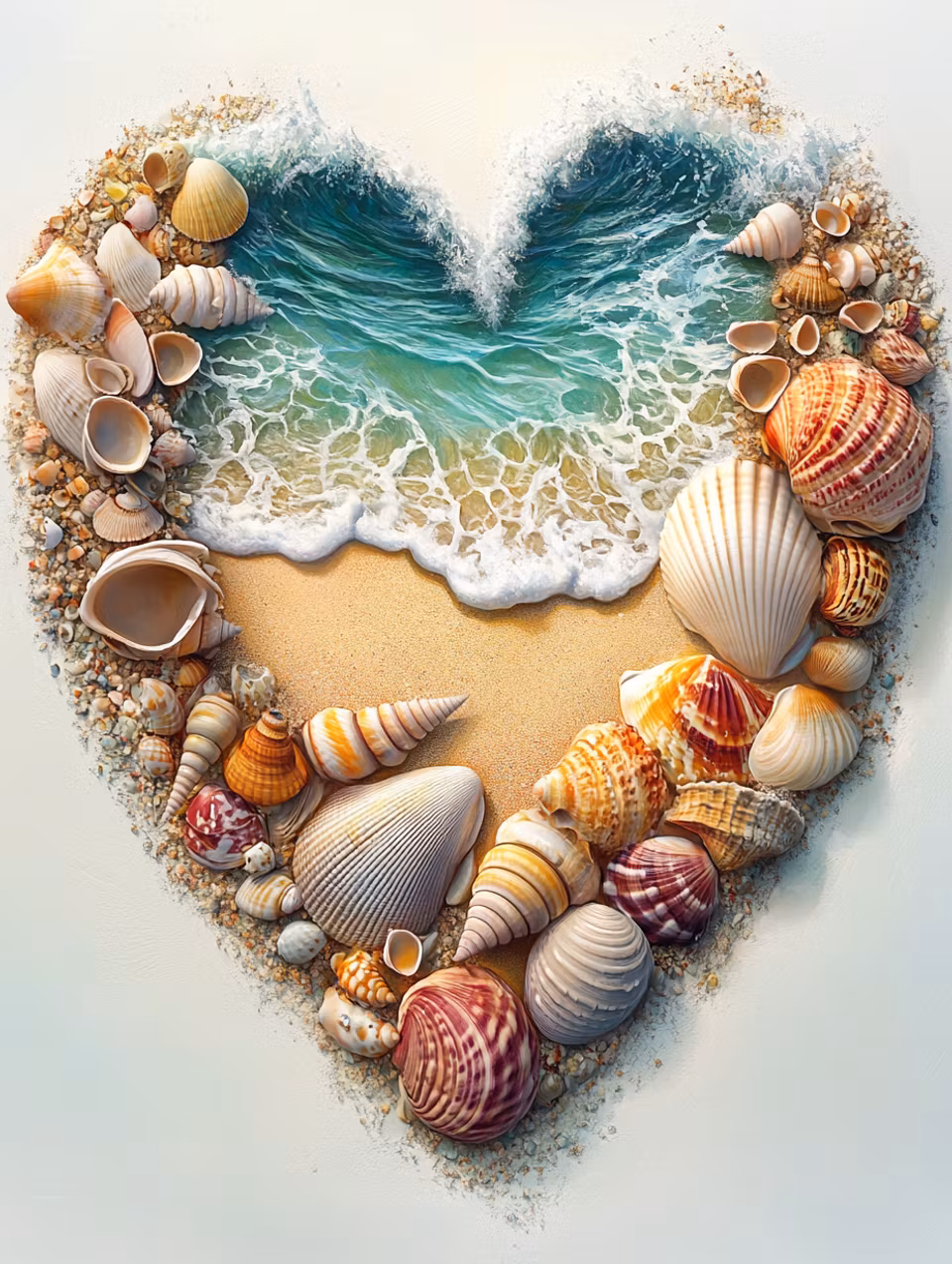 Paint by number - Havets hjärta vid strandens kant (Beställningsvara)