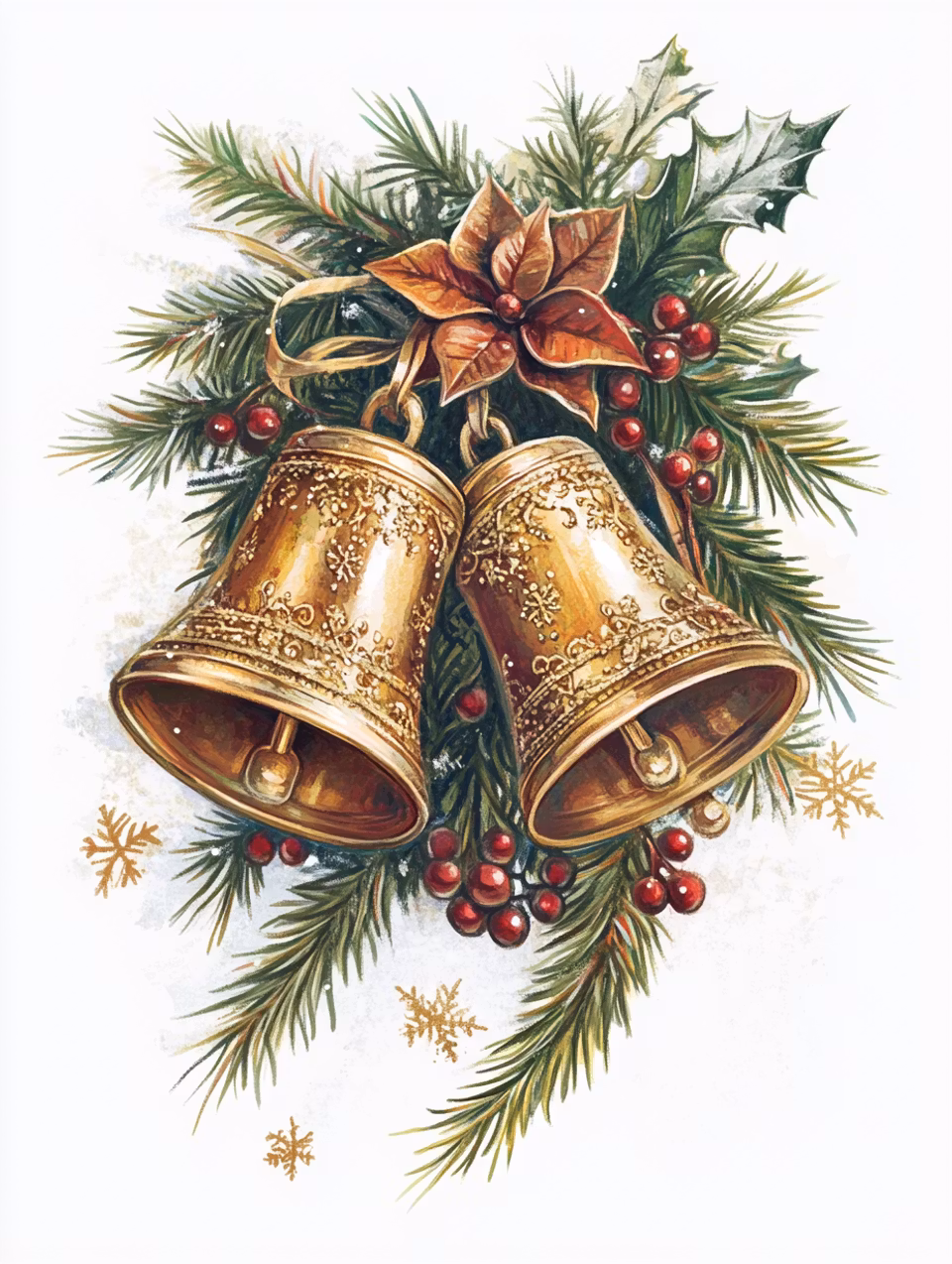 Paint by number - Julens klang i gyllene toner (Beställningsvara)